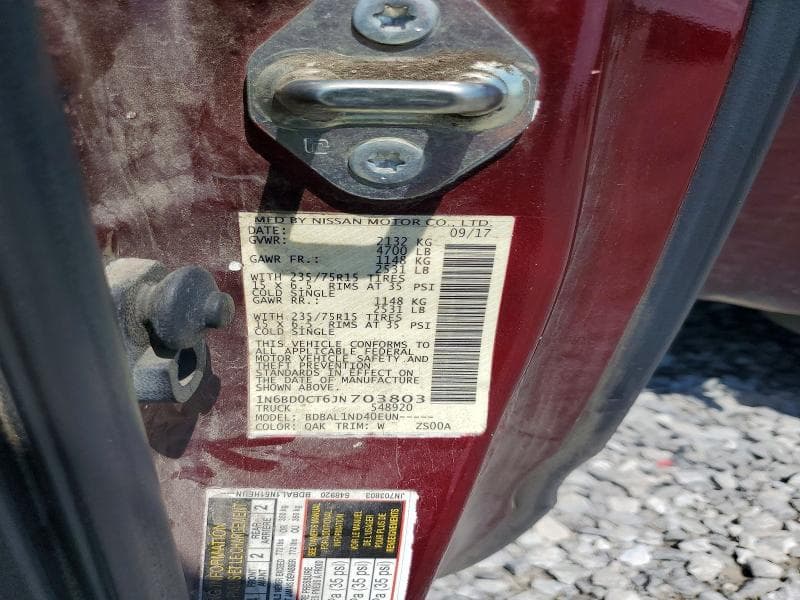 2018 NISSAN FRONTIER S 12