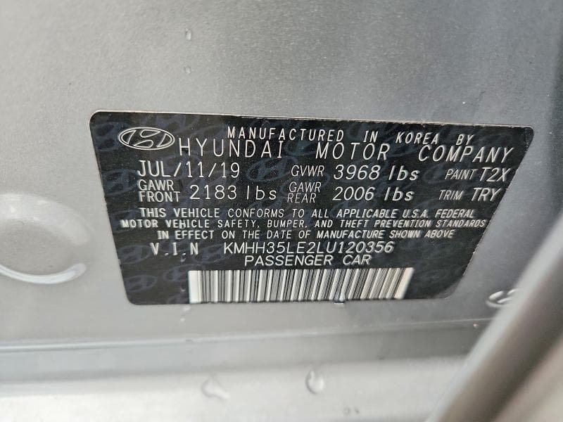 2020 HYUNDAI ELANTRA GT BASE 12