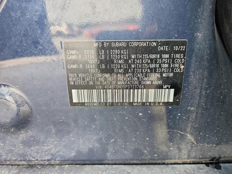 2023 SUBARU OUTBACK LIMITED XT 13