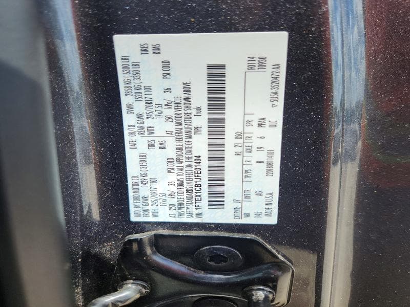 2018 FORD F150 SUPER CAB 13
