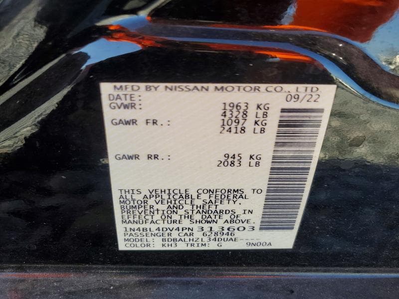 2023 NISSAN ALTIMA SV 13