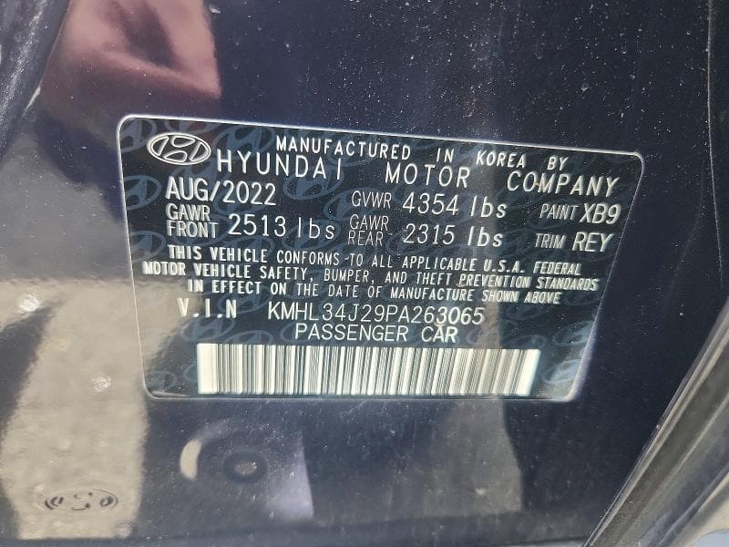 2023 HYUNDAI SONATA LIMITED LIMITED 12