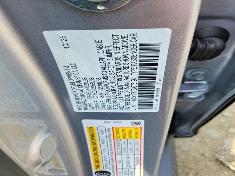 2025 HONDA ACCORD SE 12
