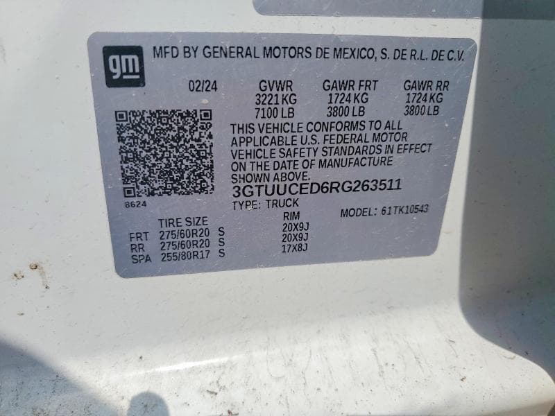 2024 GMC SIERRA K1500 ELEVATION 12