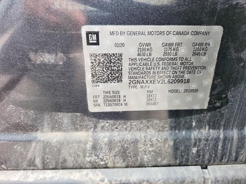 2020 CHEVROLET EQUINOX PREMIER 14