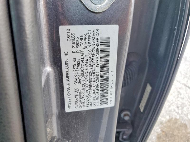 2019 ACURA TLX TECHNOLOGY 12