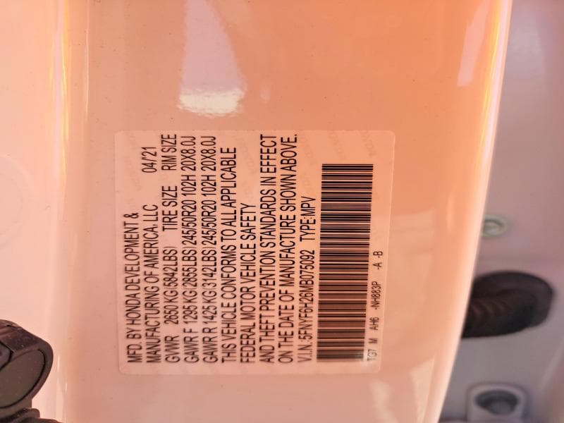 2021 HONDA PILOT SE 13