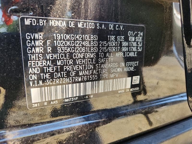 2024 HONDA HR-V LX 12