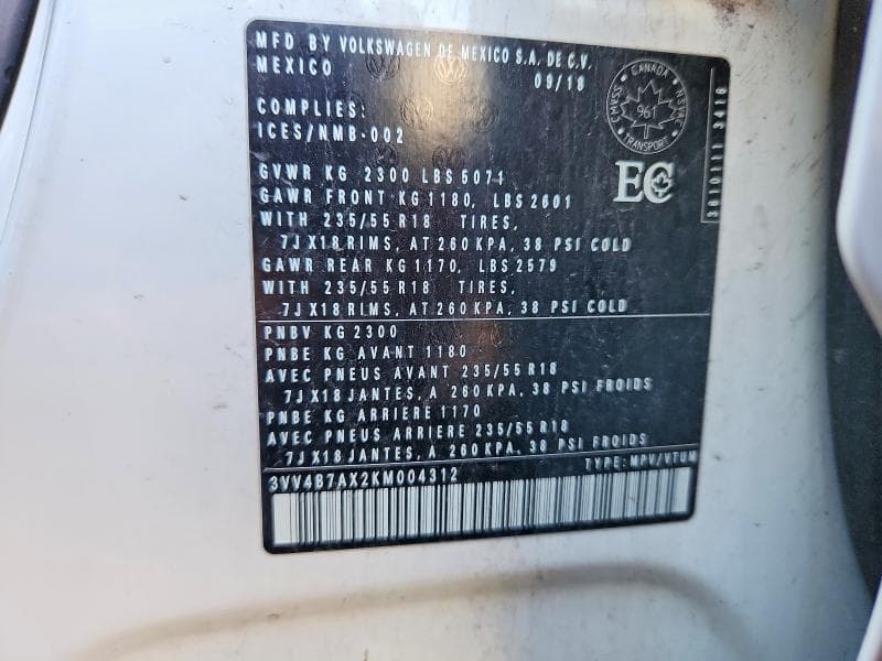 2019 VOLKSWAGEN TIGUAN SEL PREMIUM 13