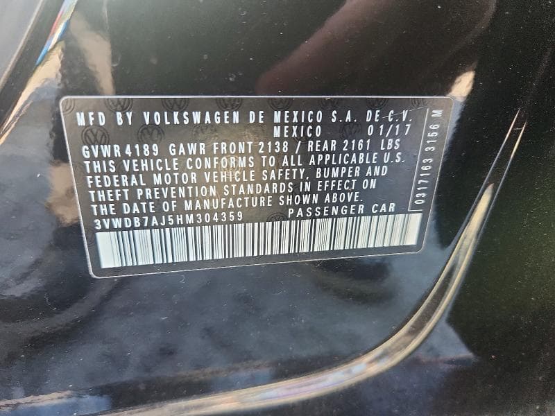 2017 VOLKSWAGEN JETTA SE 12