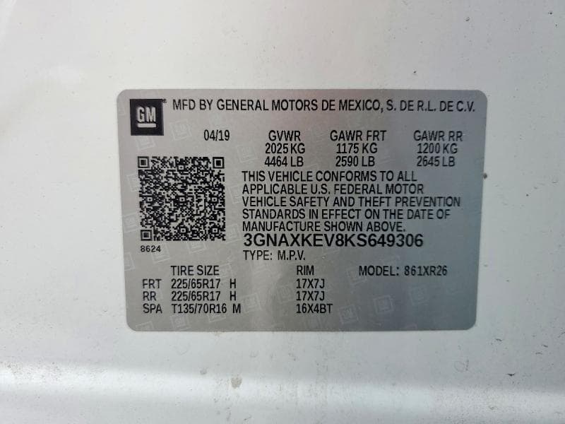 2019 CHEVROLET EQUINOX LT 13
