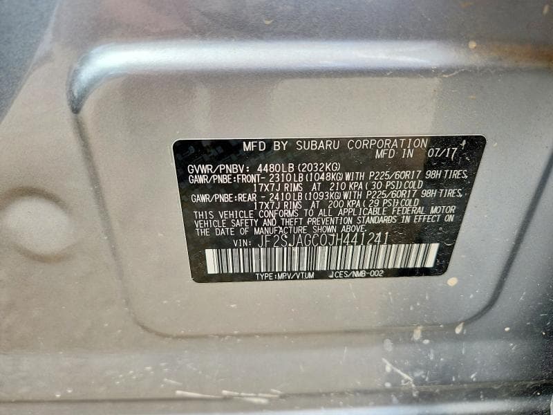 2018 SUBARU FORESTER 2.5I PREMIUM 13