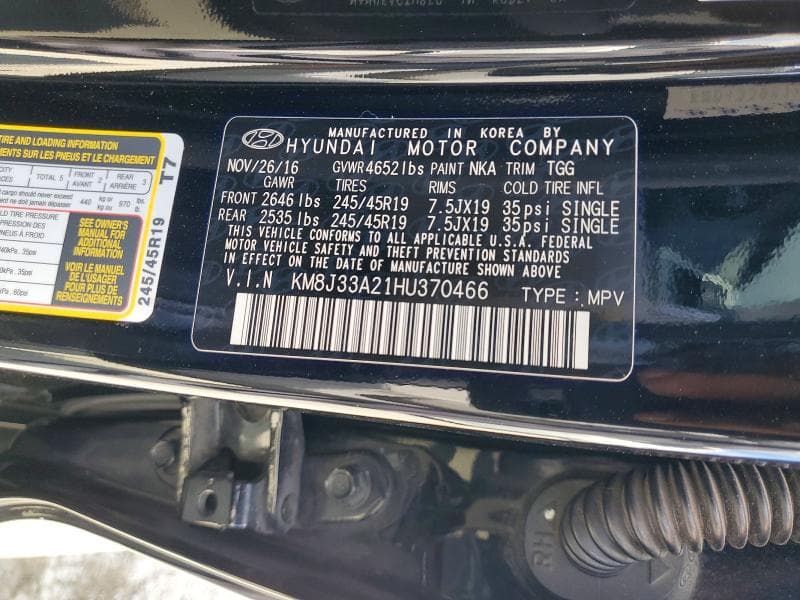 2017 HYUNDAI TUCSON SPORT 13