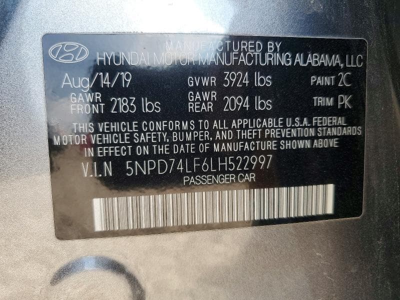 2020 HYUNDAI ELANTRA SE 12