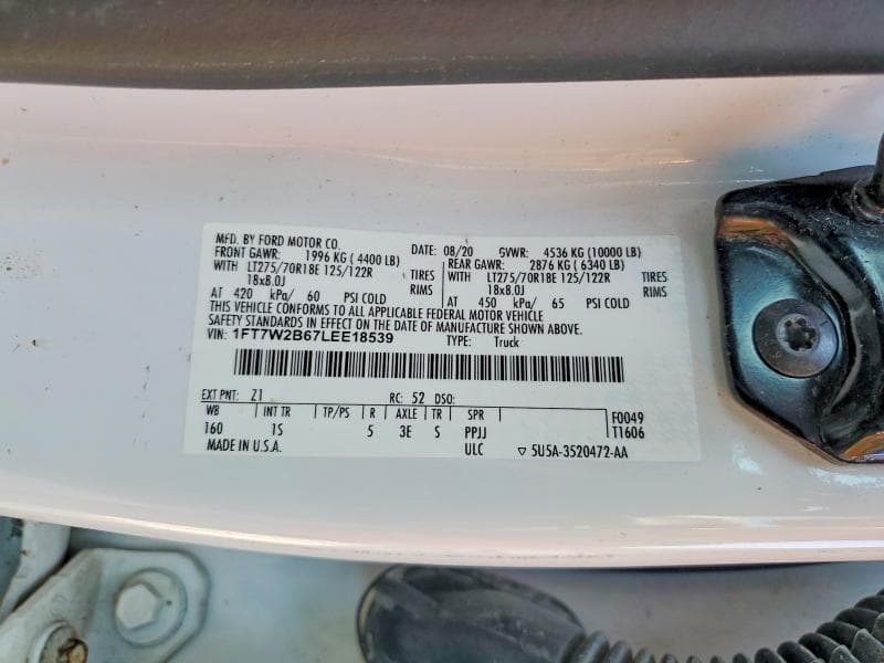 2020 FORD F250 SUPER DUTY 13