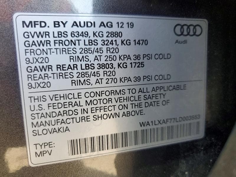 2020 AUDI Q7 PREMIUM PLUS 13