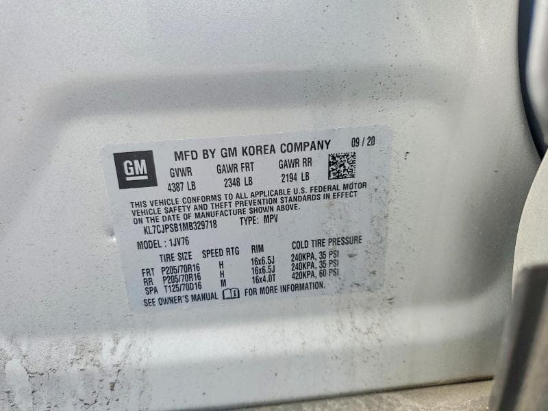 2021 CHEVROLET TRAX 1LT 13