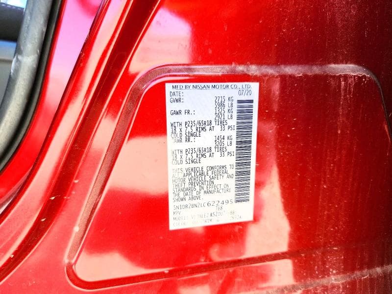 2020 NISSAN PATHFINDER SV 12