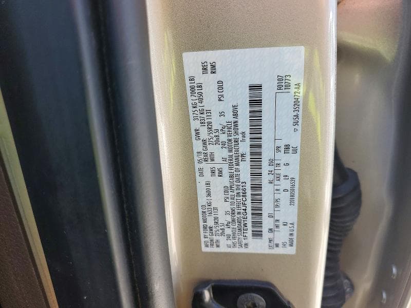 2018 FORD F150 SUPERCREW 12