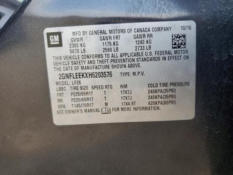 2017 CHEVROLET EQUINOX LS 13
