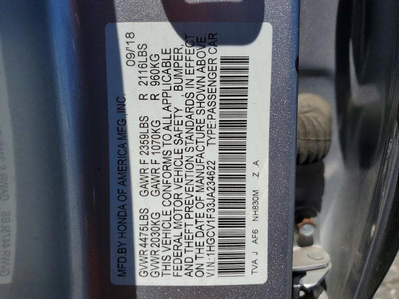 2018 HONDA ACCORD SPORT 13