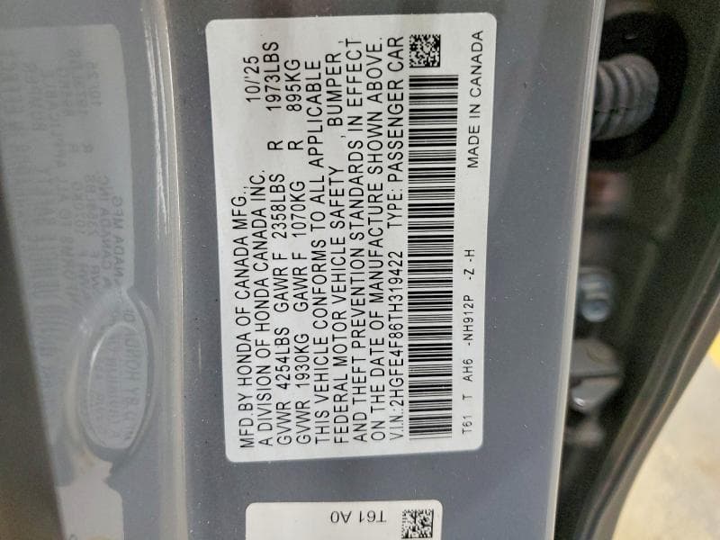 2026 HONDA CIVIC SPORT 12