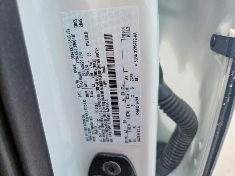 2021 FORD F150 SUPERCREW SUPERCREW 13