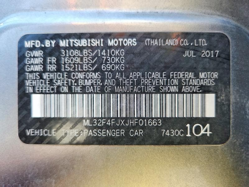 2018 MITSUBISHI MIRAGE G4 SE 12