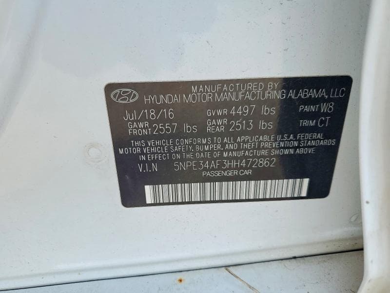 2017 HYUNDAI SONATA SPORT 12