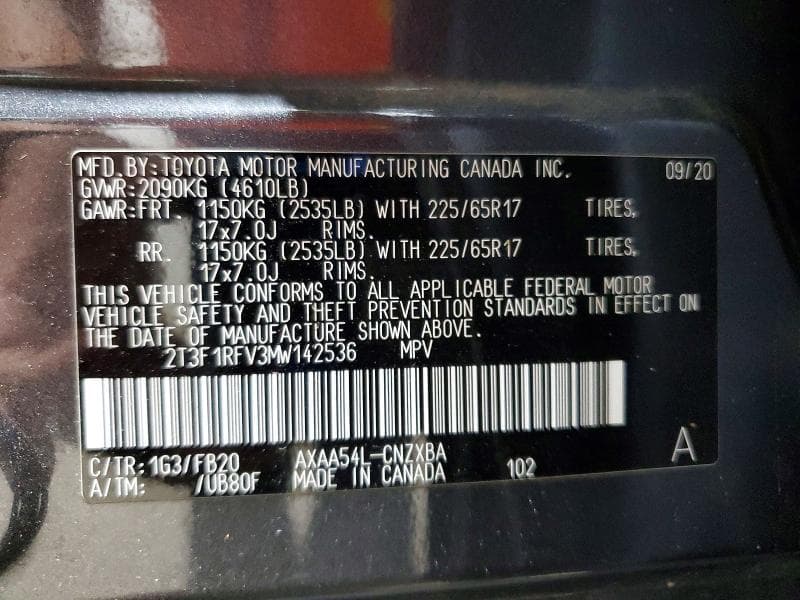 2021 TOYOTA RAV4 LE 13