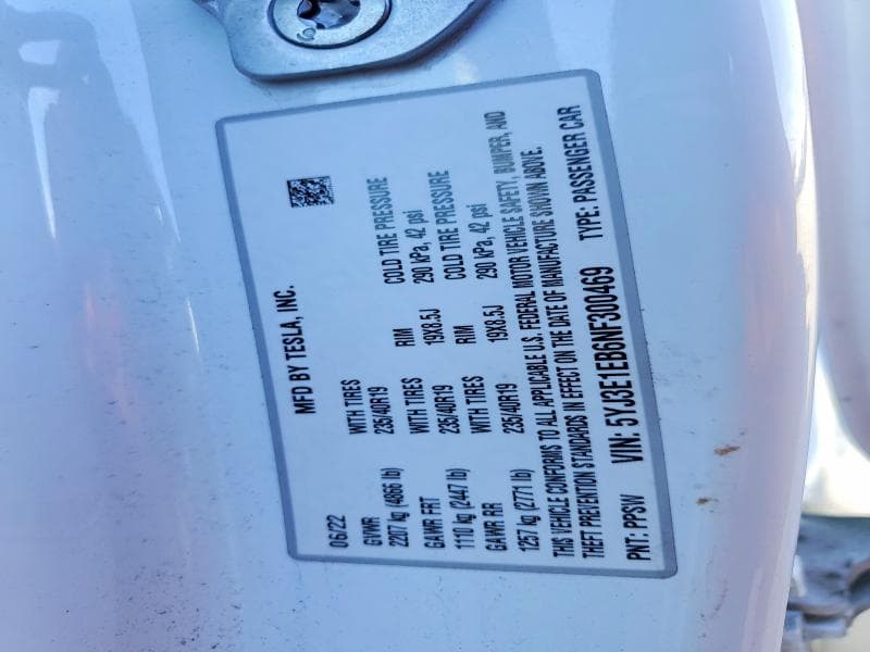 2022 TESLA MODEL 3 12