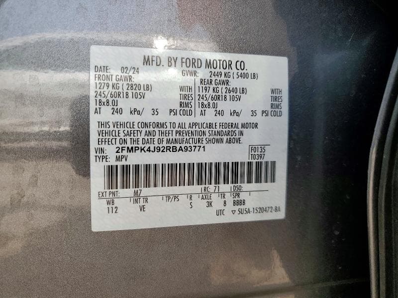 2024 FORD EDGE SEL 12