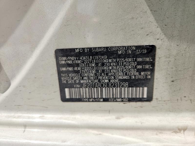 2020 SUBARU CROSSTREK 13