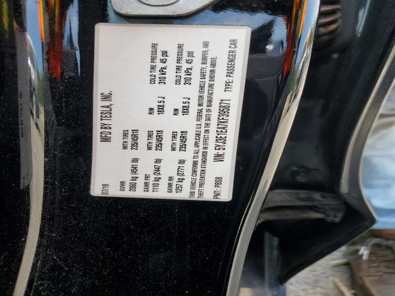 2019 TESLA MODEL 3 12