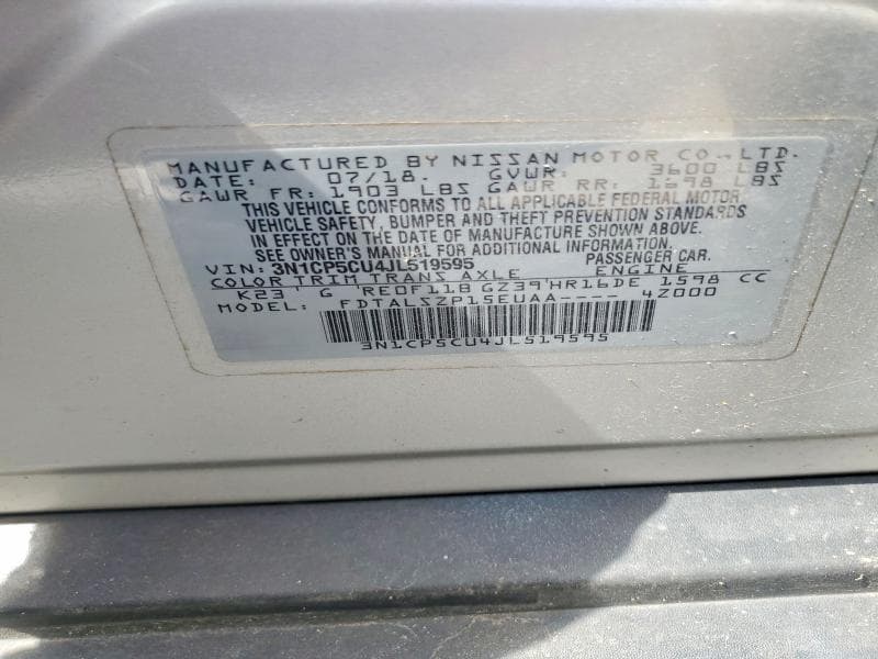 2018 NISSAN KICKS SV 13