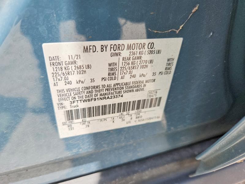 2022 FORD MAVERICK XL 13