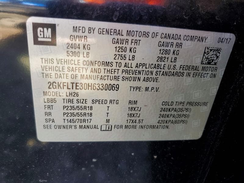 2017 GMC TERRAIN SLE 14