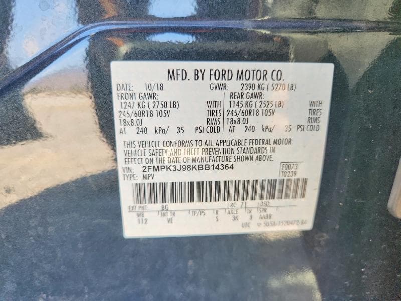 2019 FORD EDGE SEL 13