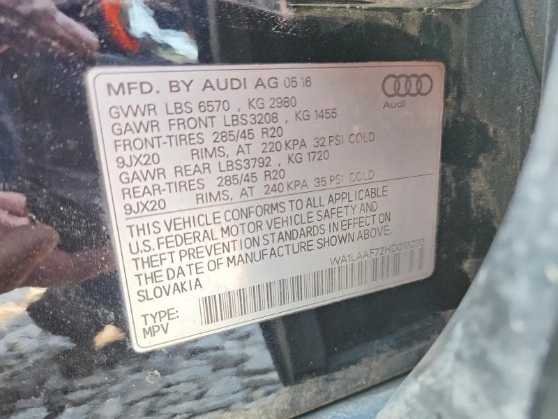 2017 AUDI Q7 PREMIUM PLUS 12