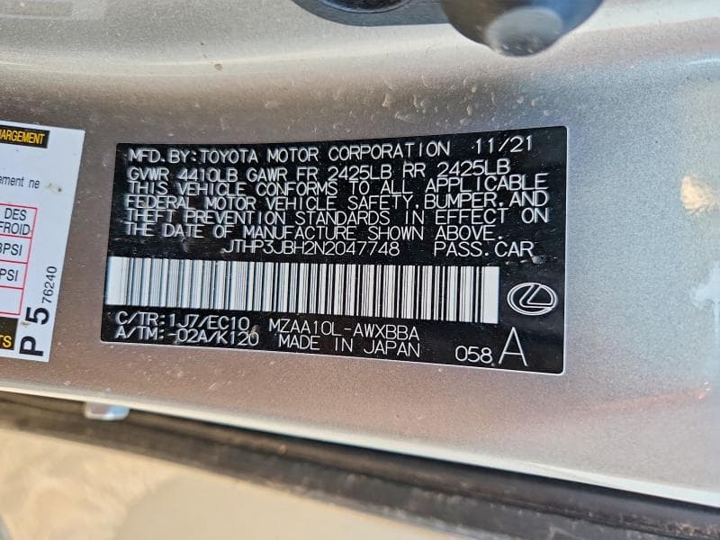 2022 LEXUS UX 200 BASE 13