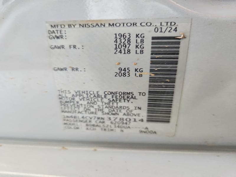 2024 NISSAN ALTIMA SR 12