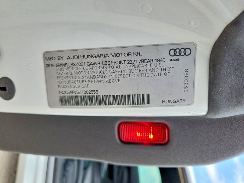 2017 AUDI TT 12