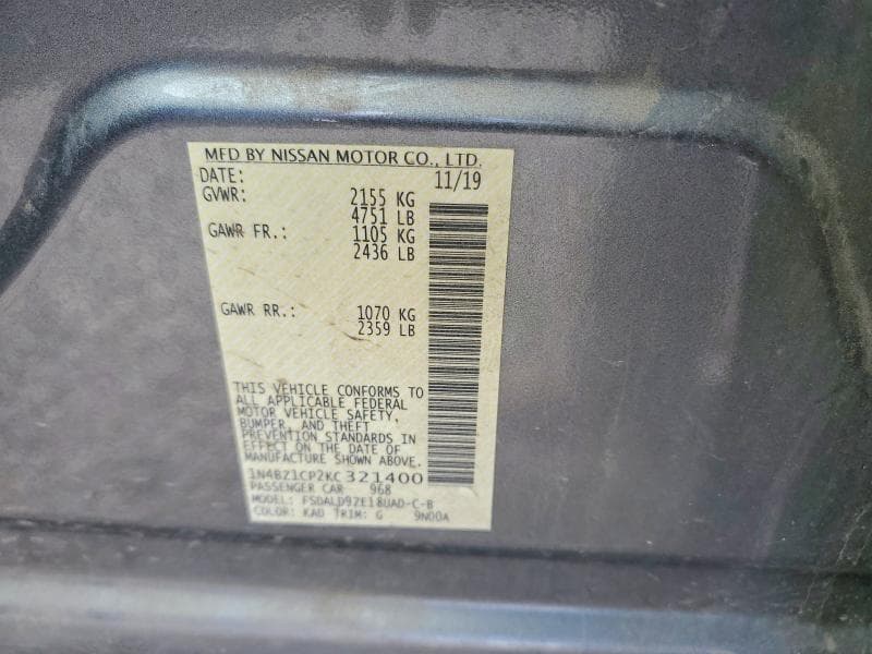 2019 NISSAN LEAF SV PLUS 14
