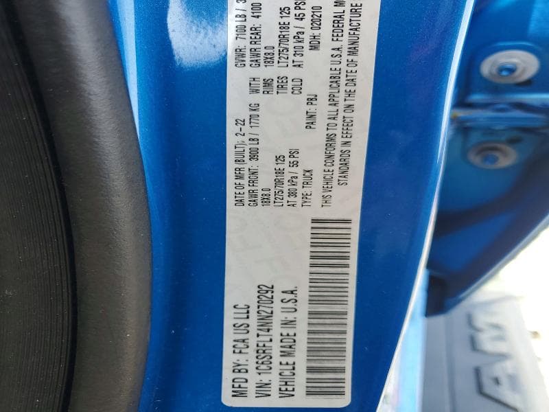 2022 RAM 1500 REBEL 12