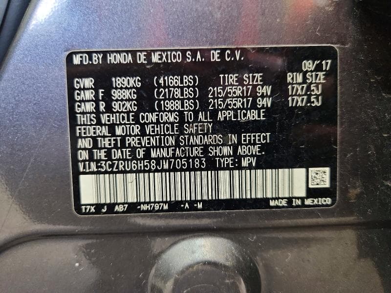 2018 HONDA HR-V EX 13