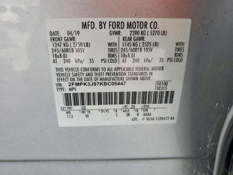 2019 FORD EDGE SEL 13