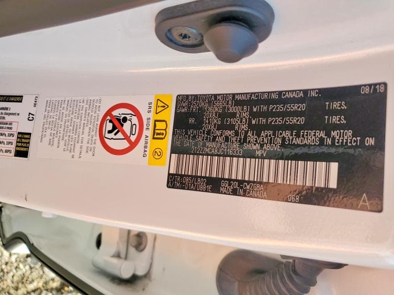 2018 LEXUS RX 350 BASE 12