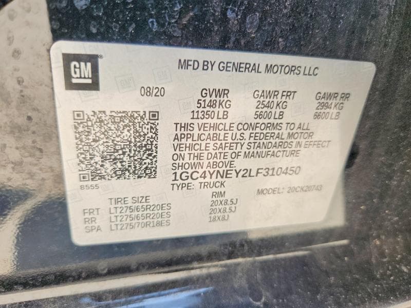 2020 CHEVROLET SILVERADO K2500 HEAVY DUTY LT 12