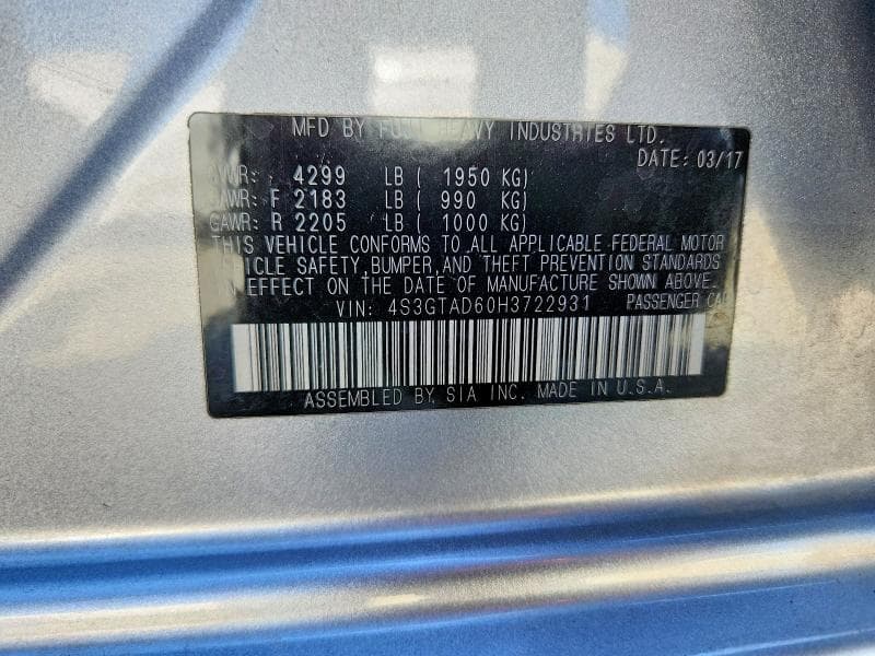 2017 SUBARU IMPREZA PREMIUM PLUS 13