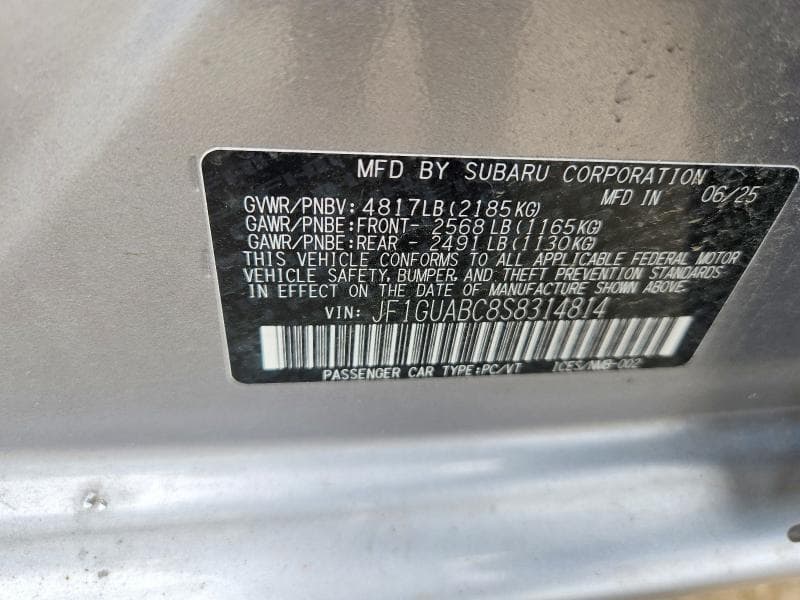 2025 SUBARU IMPREZA 12
